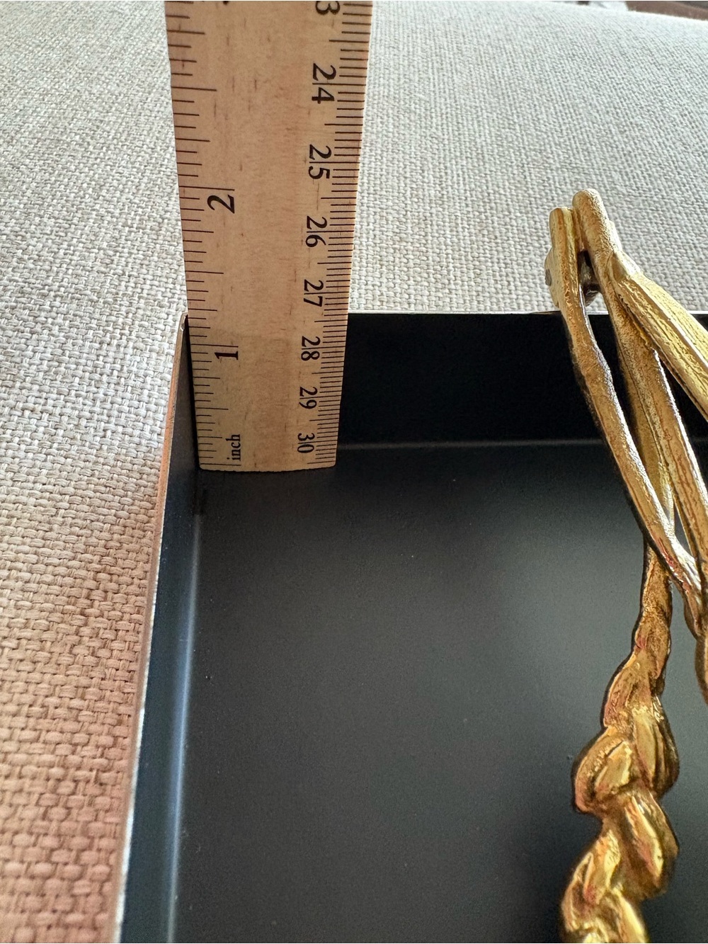 Michael Aram Wheat Cocktail Napkin Holder Black Gold Hinged 5x5 - Picture 7 of 13